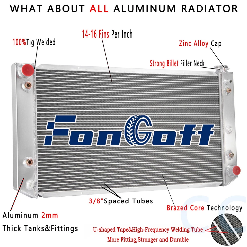 4 Row Radiator fit 1992-1993 Chevy GMC C2500 C3500 K2500 K3500 6.5L V8 Diesel US Foto 1 de 4