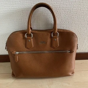 Bolso de Negocios de Cuero Polo Ralph Lauren Marrón Todo Cuero A4 Maletín para Hombres - Imagen 1 de 11