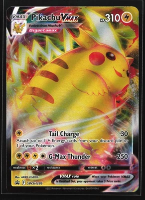 Pikachu VMAX SWSH286 Sword & Shield Black Star Promo Pokemon Card - Image 1 of 2