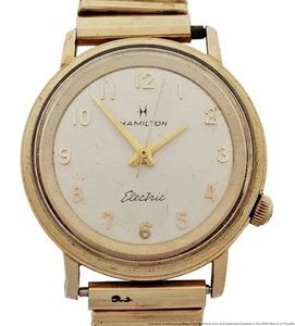 Hamilton Electric 10k Rolled Gold Plate Herren Vintage Armbanduhr zum Herrichten - Bild 1 von 6