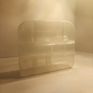 Clear Plastic Storage Container Organizer 9 Compartment Craft Beads Jewelry - Picture 1 of 8