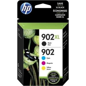HP 902XL/902 Cyan/Magenta/Yellow/Black Ink Cartridges (T0A39AN#140) - Afbeelding 1 van 7