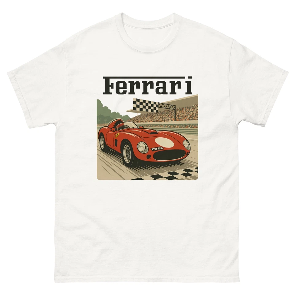 Camiseta Ferrari 750 Monza Finish Line Vintage Racing Foto 1 de 1