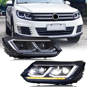 Front LED Headlights with Start-UP Animation for 2013-2017 Volkswagen Tiguan - Picture 1 of 5