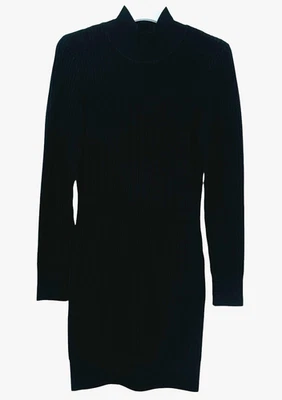 Marciano женщин Сабрина длинным рукавом ребристый свитер платье водолазка размер M мини - Изображение 1 из 4