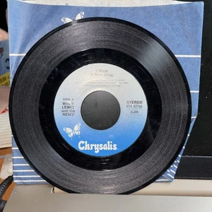 HUEY LEWIS I Want A New Drug Chrysalis 45 7" Record Vinyl Records - Picture 1 of 3