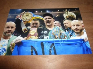 OLEKSANDR USYK signed 12X8 photo UKRAINE + COA - Picture 1 of 3