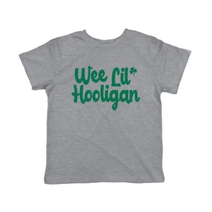 Toddler Wee Lil Hooligan T Shirt Funny Saint Patricks Day Baby Gift St Patty Tee - Picture 1 of 7