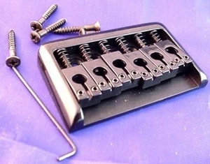 PUENTE DE GUITARRA ELÉCTRICA HARDTAIL DE REPUESTO NEGRO - Imagen 1 de 4
