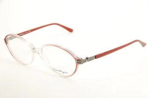 New Authentic Salvatore Ferragamo 2512 158 Transparent/Pink 56mm Eyeglasses RX - Picture 1 of 12