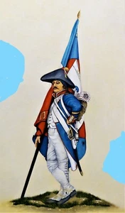 French army, Standard bearer , 11 by 17" paper to be signed after purchase - Picture 1 of 1