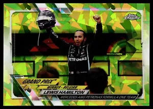 2021 Topps Chrom SAPHIR Formel 1 LEWIS HAMILTON CHARTREUSE 25/199 #140 - Bild 1 von 2