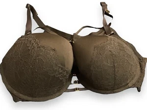 Cacique 46C Boost Balconette Black Lace Accent Bra - Picture 1 of 3