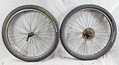 Trek Bontrager Matrix 550 26" MTB Bike Wheel Set 135/100 Freewheel USA Shipper:) - Image 1 of 4