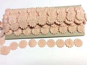 1 mt pizzo macrame a fiori ritagliabile cotone made in italy cm 2,5 rosa - Foto 1 di 1