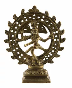 Estatua De Shiva Nataraja Natraj Murti Danza 15 Cm- 450gr. de latón #26951 - Imagen 1 de 6
