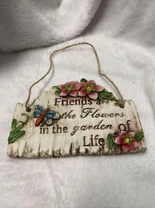 Piedra de jardín de mariposas y flores de concreto para decoración - Imagen 1 de 3