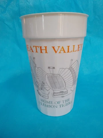 VINTAGE DEATH VALLEY CLEMSON TIGERS 16OZ COLLECTIBLE HARDEE'S PLASTIC CUP Cover