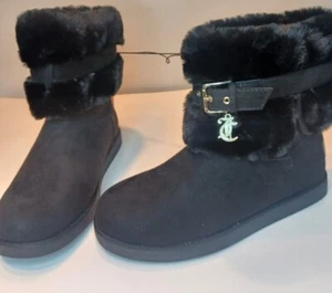 Juicy Couture Koala Boot Black Medium Womans Size 7.5 Winter Warm Boots NWT - Picture 1 of 8
