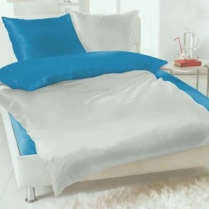 2tlg Microfaser Bettwäsche Coral Fleece Teddy Plüsch Türkis HELL GRAU 135x200 cm - Bild 1 von 2