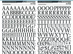 Letras de transferencia seca MECANORMA 380,72 CN #705 SULLY JONQUIERES 20 mm - Imagen 1 de 2