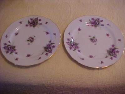 2 Rossetti Spring Violets Dinner Plates Occupied Japan - Image 1 of 4
