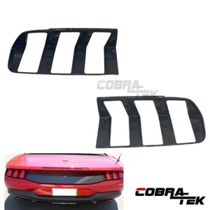 Tail Light Cover For 2024+ Ford Mustang S650 Real Carbon Fiber Trim Gloss Black - Picture 1 of 3