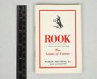 Vintage Parker Brothers Rook Instruction Manual Card Game Catalog