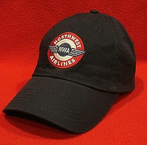 Northwest Airlines Retro 1941 berretto a sfera con logo, cappello in cotone basso profilo - blu navy - Foto 1 di 4