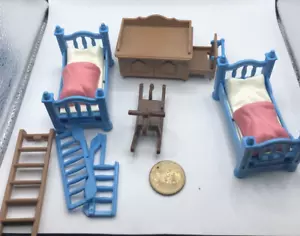 Vintage Playmobil Victorian Mansion Nursery Childs Room Furniture & Accessories - Picture 1 of 10
