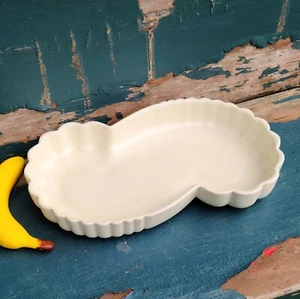 Vintage Haegar USA Kunstkeramik weiß Sukkulenten Übertopf - Bild 1 von 15