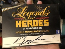 SUPERCROSS Autograph ￼of jean Michel Bayle Legends And Heroes Card