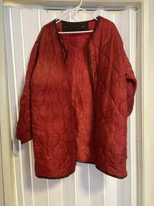 Steppjacke Military Liner Farbe XL, professionell gefärbt rot/orange. 60er Jahre - Bild 1 von 3