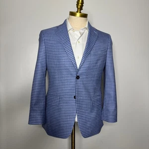 Tommy Hilfiger Herren Blau Kariert Sport Mantel Blazer Modern Fit Gr. 38 S - Bild 1 von 10