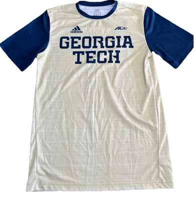 Georgia Tech Chaquetas Amarillas Equipo de Fútbol Camiseta Dorada NCAA Adidas Talla Mediana Foto 1 de 4