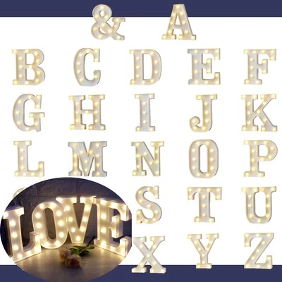 3D LED Leuchtbuchstaben Deko Buchstaben Schriftzug Name Wort ABC - Bild 1 von 2