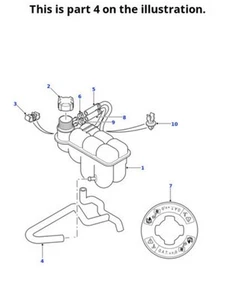 Land Rover Discovery 2 L318 Expansion Tank Pipe For 1998-2004 Genuine PCH002070 - Picture 1 of 23