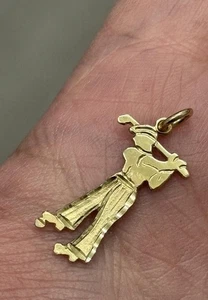 Vintage 10 Karat Gold Golfer Charm, Vintage Gold Pendant, golf Pendant - Bild 1 von 2