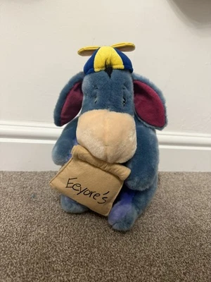 Disney Store Exclusive Eeyore With Lunch Bag Spinner Cap 12" Detachable Tail - Image 1 of 4