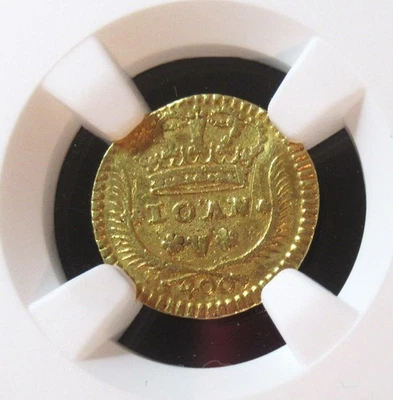 Portugal João V oro 400 arroz 1725 XF detalles NGC Foto 1 de 4
