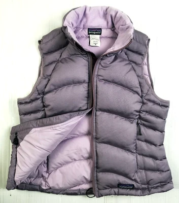 LO ÚLTIMO Mujeres PATAGONIA @ SLIM DEPORTIVO ACOLCHADO LIGERO PLUMÓN ACOLCHADO CHALECO PÚRPURA Chaqueta M Foto 1 de 4