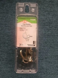 014973155537 Safety Cup Hooks, 1-1/4-Inch, 1pk . 2 In Each Pk. Pack Number 1628 - Picture 1 of 7