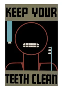 KEEP YOUR TEETH CLEAN TIRAGE D'UN DESSIN ANNÉES 1930 FORMAT A4 - Bild 1 von 1
