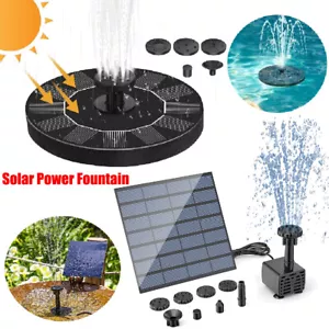 Outdoor Solar Power Fountain Submersible Water Pump Bird Bath Pond Garden Decor - Picture 1 of 13