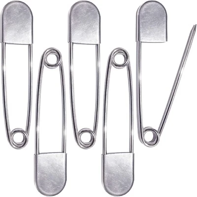 5PCS Large Safety Pins, 4Inch and 3Inch Heavy Duty Safety Pins for Fashion, Sew - Image 1 of 4
