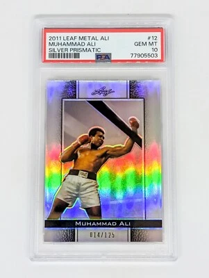 2011 Leaf Metal Ali Silver Prismatic #12 Muhammad Ali /125 PSA 10 - Image 1 of 2