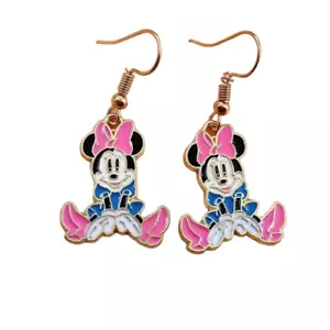 Enamel Drop Earrings - New - Minnie Mouse - Picture 1 of 1