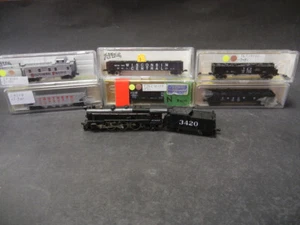 US Güterzug 1:160 Digital DCC AT&SF Dampflok Santa FE mit 6 Güterwagen 1:160 - Bild 1 von 24