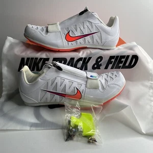 Nike Zoom LJ Long Jump 4 White Ombre Track Spikes Mens Size 9 415339-101 *READ* - Picture 1 of 23