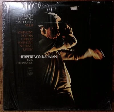 HERBERT VON KARAJAN MOZART THE LAST SIX SYMPHONIES VOL III SHRINK VINYL LP 191-2 - Image 1 of 4